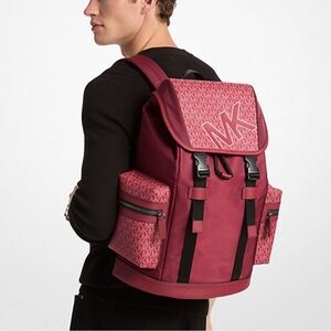 Michael Kors Cooper Large Utility Backpack MK cherry new with tag